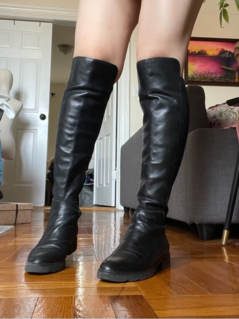 Marc Fisher Black Over-The-Knee Boots